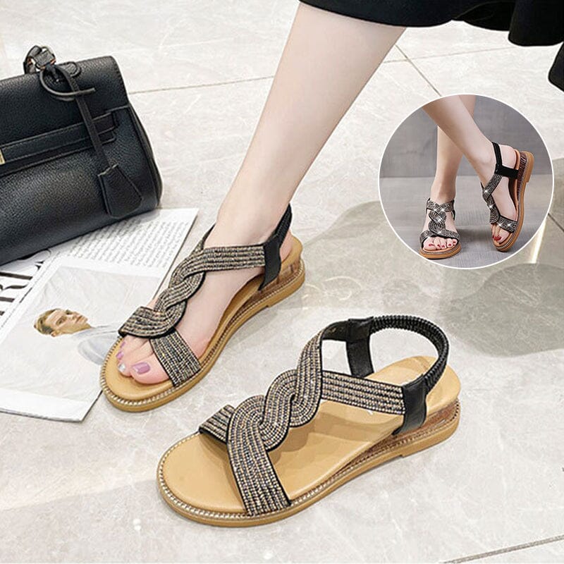 Clara™ | Rutschfeste Schuhe mit weicher Sohle und Strasssteinen am Absatz