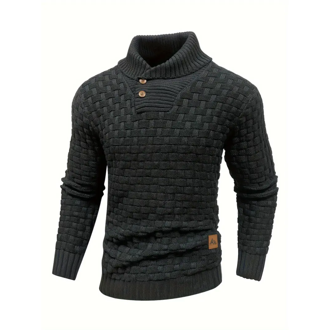 Emanuel™|Pullover mit Knopfdetails am Kragen