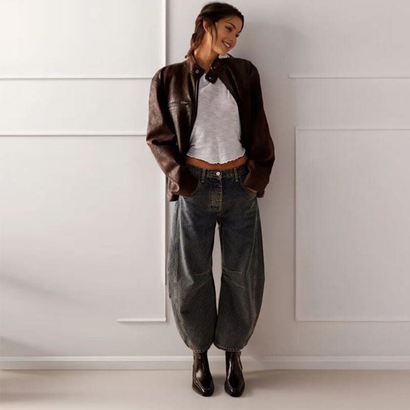 Lisa™ | Lockere Jeans im Barrel-Fit-Design