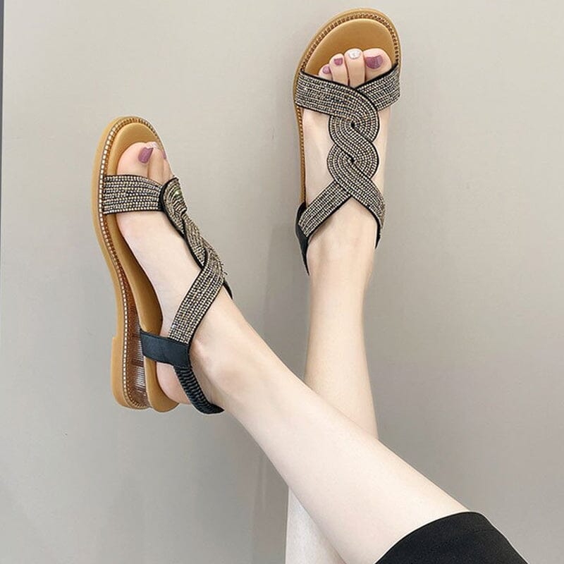 Clara™ | Rutschfeste Schuhe mit weicher Sohle und Strasssteinen am Absatz