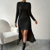 Carla™｜geripptes Kleid mit Ärmeln