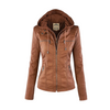 Franziska™｜Lederjacke mit Kapuze