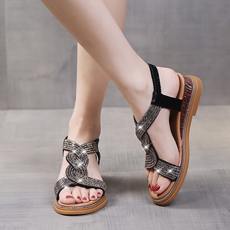 Clara™ | Rutschfeste Schuhe mit weicher Sohle und Strasssteinen am Absatz