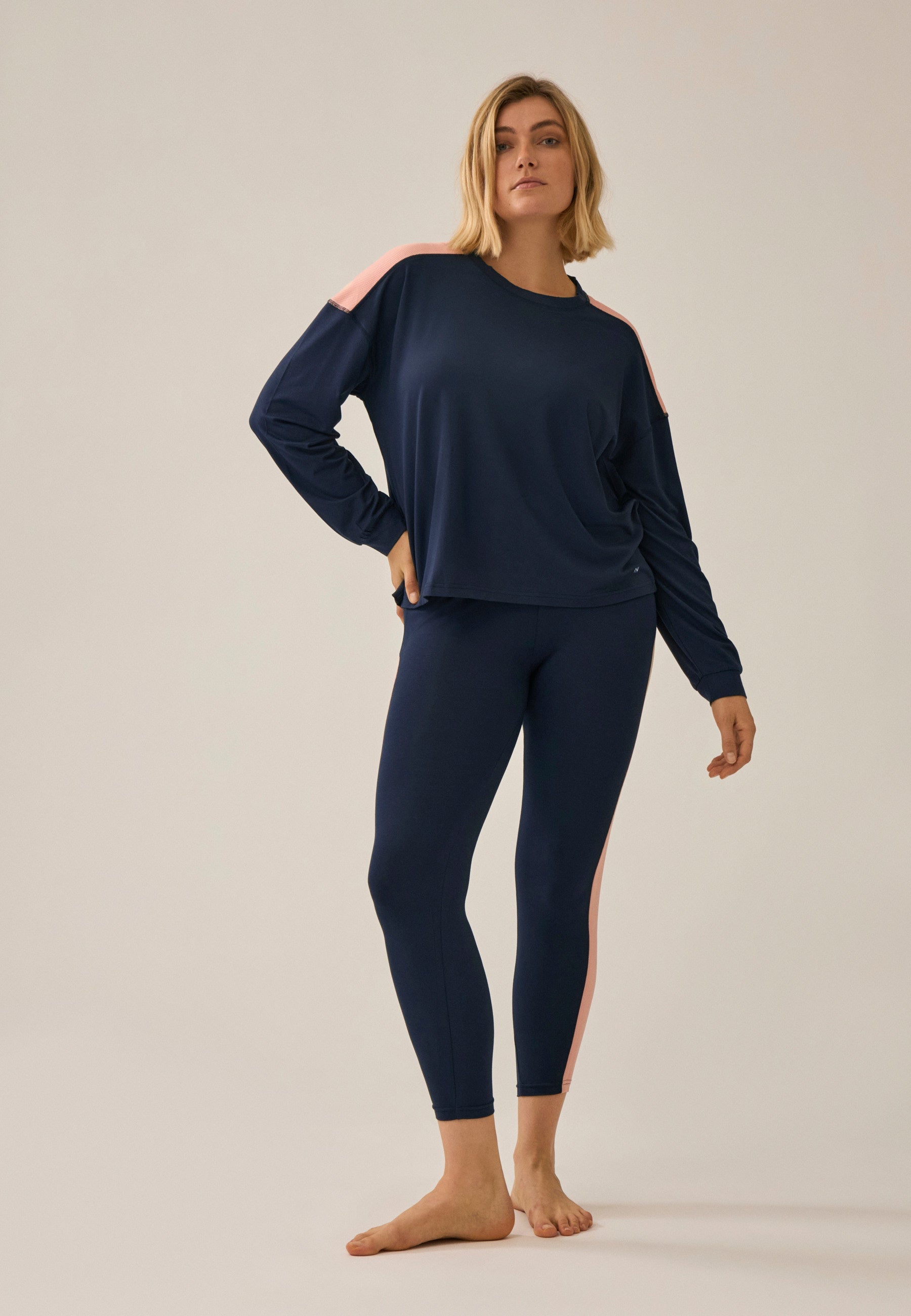 Tessa™ | Leggings mit Mesh-Einsatz - Dunkelblau