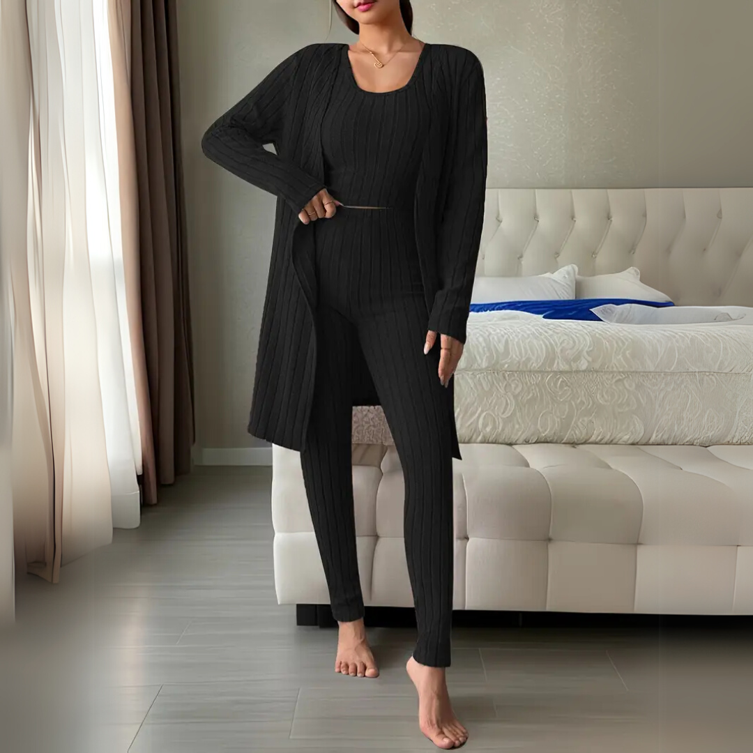 Madeline™｜geripptes luxuriöses Loungewear Set