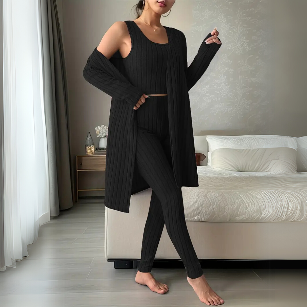 Madeline™｜geripptes luxuriöses Loungewear Set