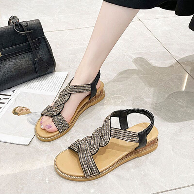 Clara™ | Rutschfeste Schuhe mit weicher Sohle und Strasssteinen am Absatz