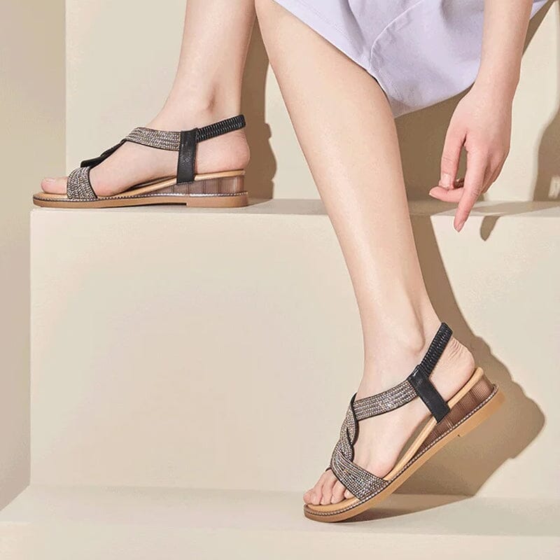 Clara™ | Rutschfeste Schuhe mit weicher Sohle und Strasssteinen am Absatz