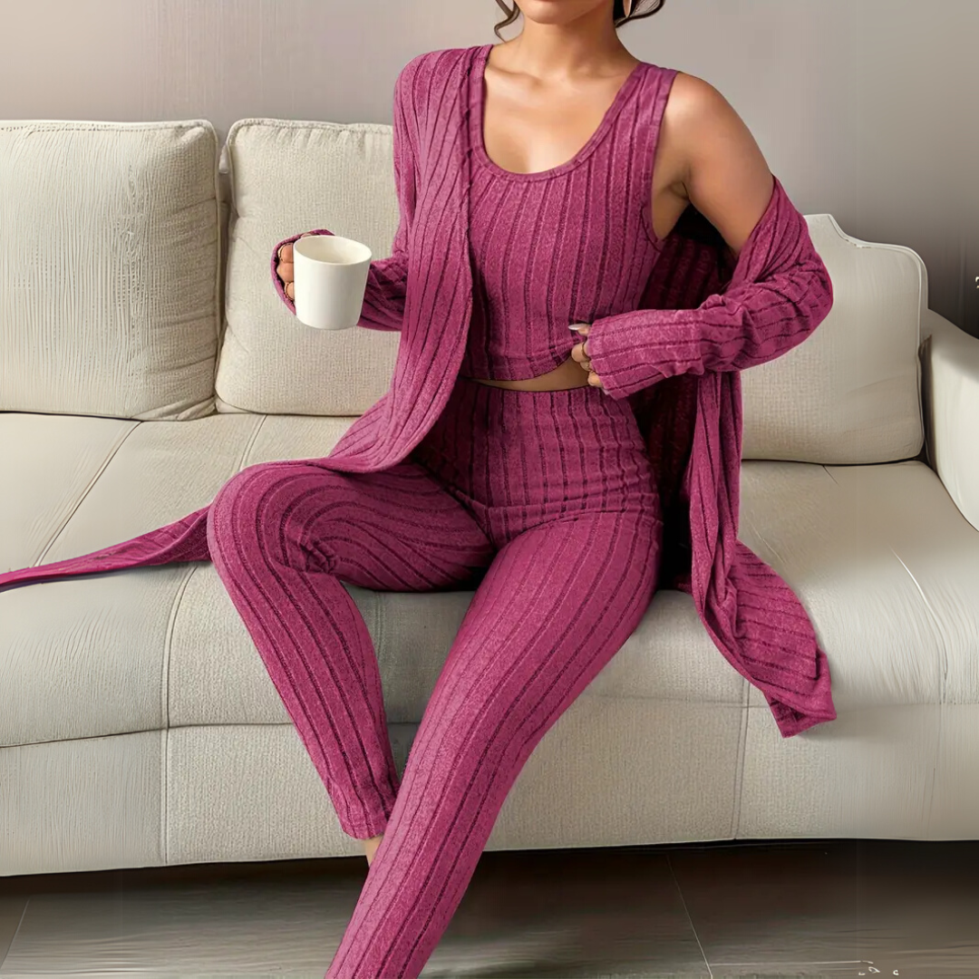 Madeline™｜geripptes luxuriöses Loungewear Set