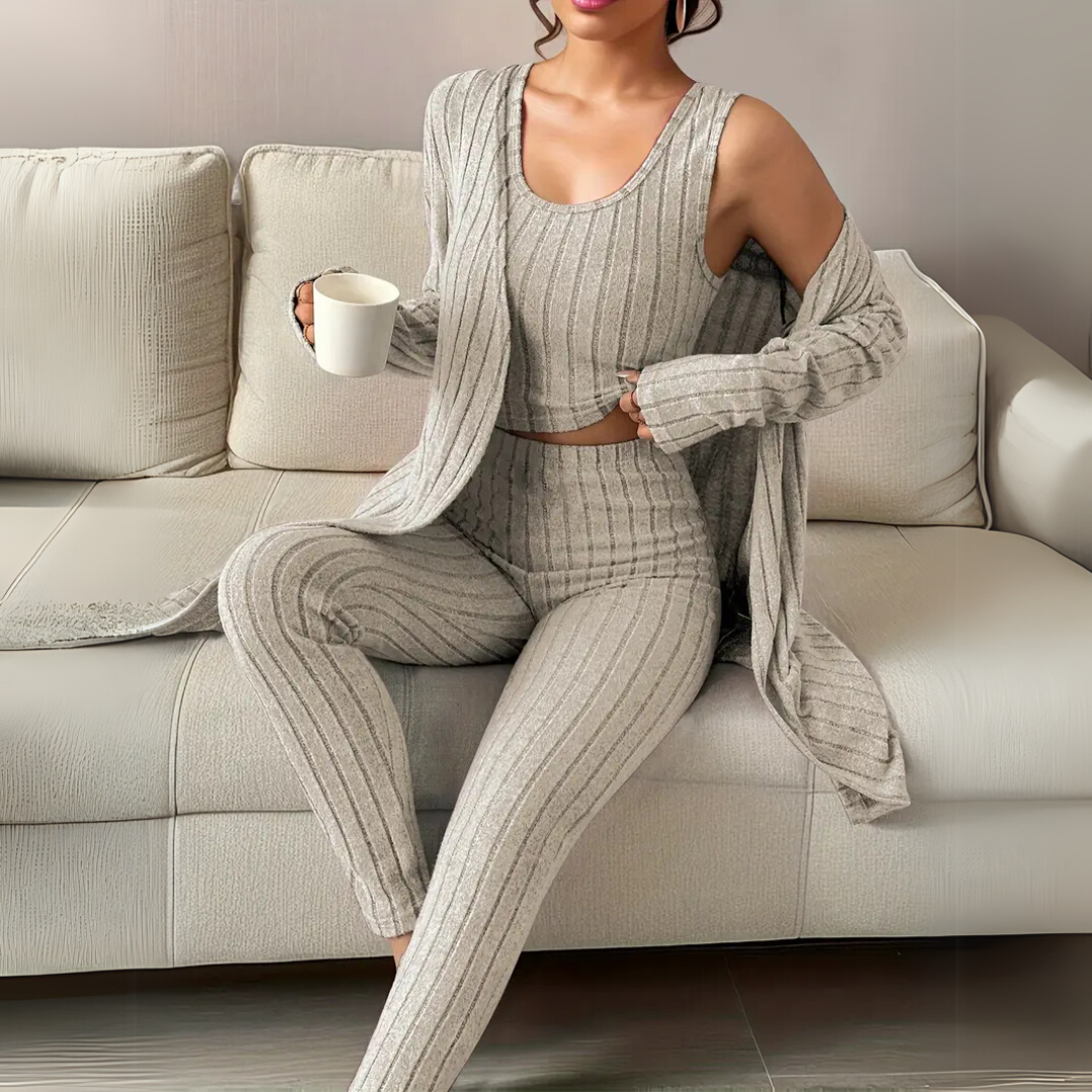 Madeline™｜geripptes luxuriöses Loungewear Set
