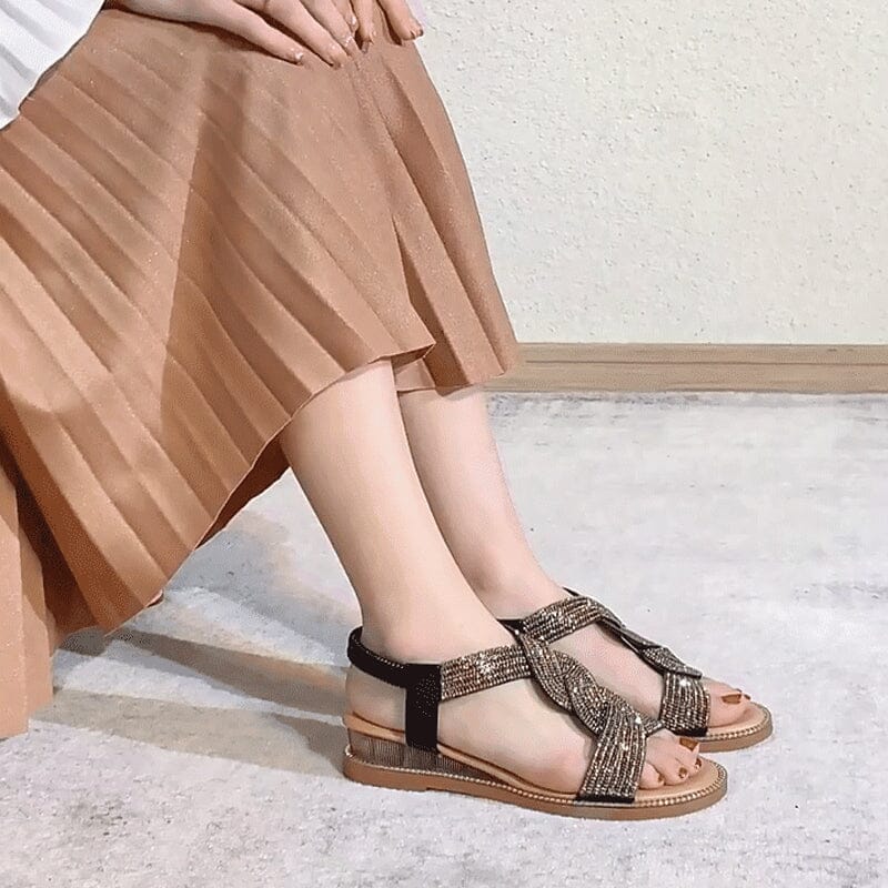 Clara™ | Rutschfeste Schuhe mit weicher Sohle und Strasssteinen am Absatz