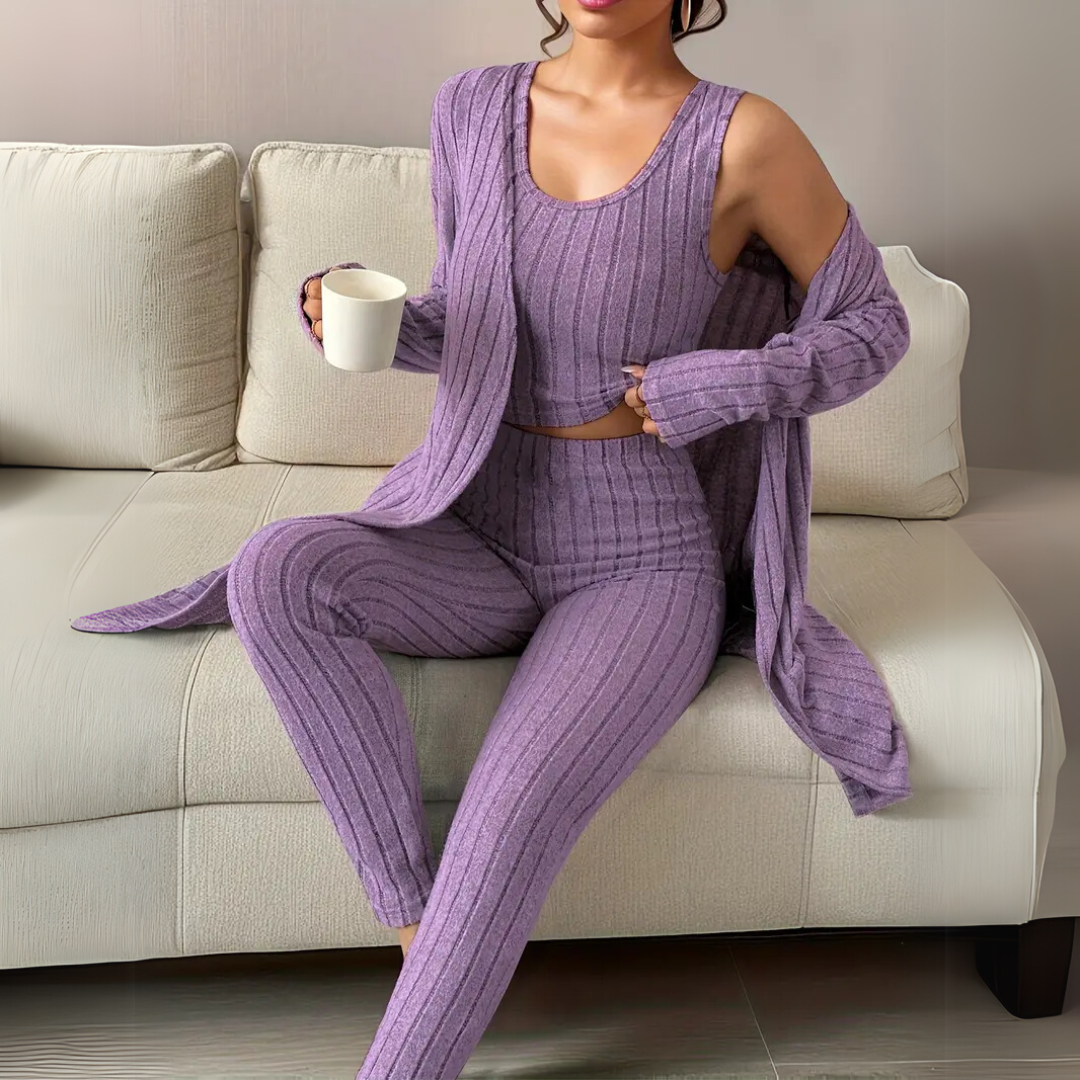 Madeline™｜geripptes luxuriöses Loungewear Set