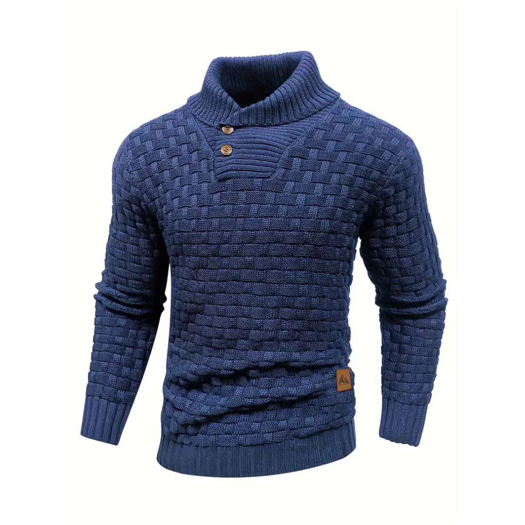 Emanuel™｜Pullover mit Knopfdetails am Kragen
